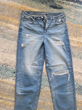 American Eagle Outfitters Light Wash Distressed Denim